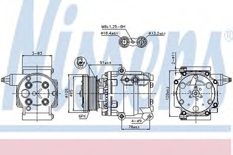 фото Nissens 89358 Компрессор, кондиционер Nissens 89358 Компрессор, кондиционер