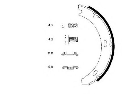 фото Hella 8DA 355 050-301 Колодки тормозные барабанные | зад | Hella 8DA 355 050-301 Колодки тормозные барабанные | зад |