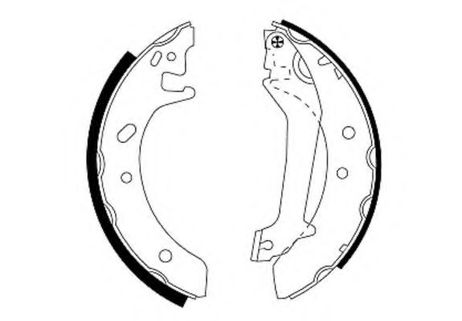 Hella 8DB 355 001-461 Колодки тормозные барабанные