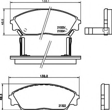 фото Hella 8DB 355 005-661 Комплект тормозных колодок, дисковый тормоз | перед | Hella 8DB 355 005-661 Комплект тормозных колодок, дисковый тормоз | перед |