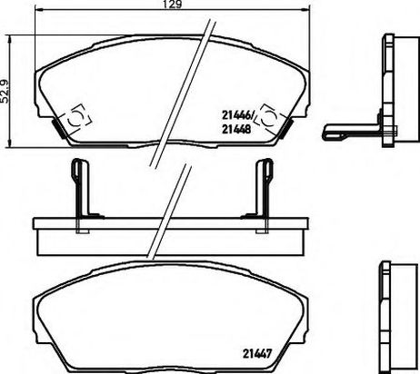 фото Hella 8DB 355 006-301 Комплект тормозных колодок, дисковый тормоз | перед | Hella 8DB 355 006-301 Комплект тормозных колодок, дисковый тормоз | перед |