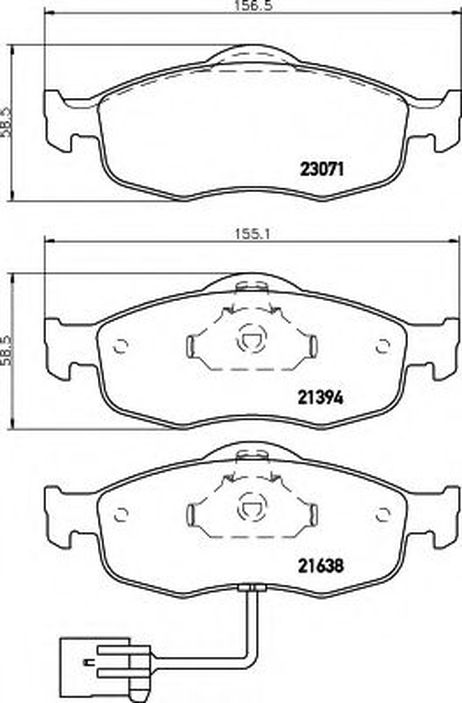 фото Hella 8DB 355 007-751 Комплект тормозных колодок, дисковый тормоз | перед | Hella 8DB 355 007-751 Комплект тормозных колодок, дисковый тормоз | перед |
