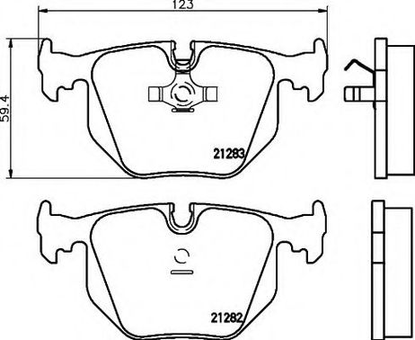 фото Hella 8DB 355 008-121 Колодки тормозные дисковые | зад | Hella 8DB 355 008-121 Колодки тормозные дисковые | зад |