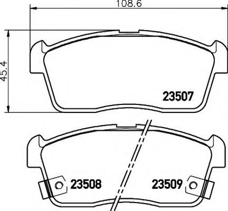 фото Hella 8DB 355 009-631 Колодки тормозные дисковые | перед | Hella 8DB 355 009-631 Колодки тормозные дисковые | перед |