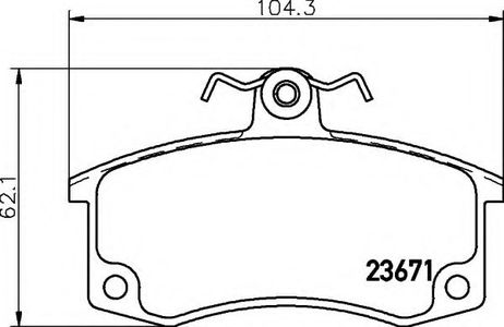фото Hella 8DB 355 010-341 Комплект тормозных колодок, дисковый тормоз | перед | Hella 8DB 355 010-341 Комплект тормозных колодок, дисковый тормоз | перед |
