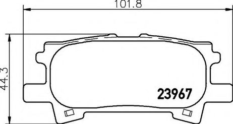 фото Hella 8DB 355 010-621 Колодки тормозные дисковые | зад | Hella 8DB 355 010-621 Колодки тормозные дисковые | зад |