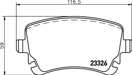 Hella 8DB 355 010-971 Колодки тормозные дисковые | зад |