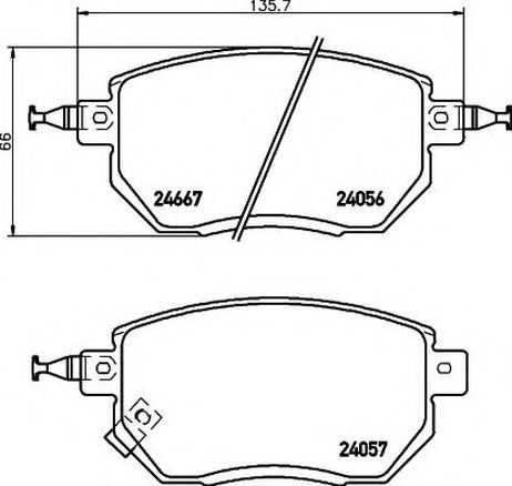 фото Hella 8DB 355 011-101 Колодки тормозные дисковые | перед | Hella 8DB 355 011-101 Колодки тормозные дисковые | перед |