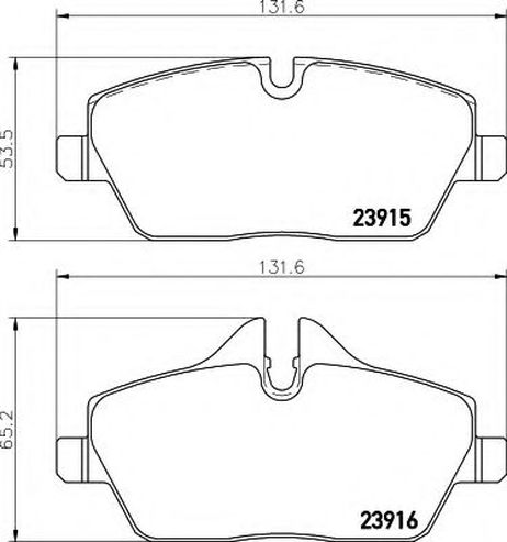 фото Hella 8DB 355 011-261 Колодки тормозные дисковые | перед | Hella 8DB 355 011-261 Колодки тормозные дисковые | перед |