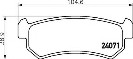фото Hella 8DB 355 011-451 Колодки тормозные дисковые | зад | Hella 8DB 355 011-451 Колодки тормозные дисковые | зад |