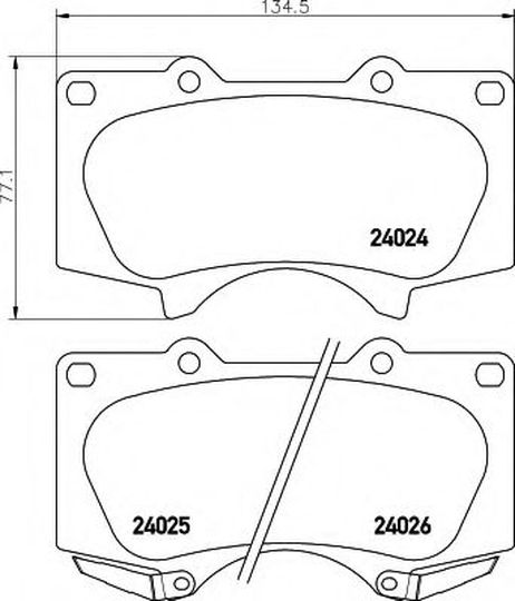 фото Hella 8DB 355 014-121 Колодки тормозные дисковые | перед | Hella 8DB 355 014-121 Колодки тормозные дисковые | перед |