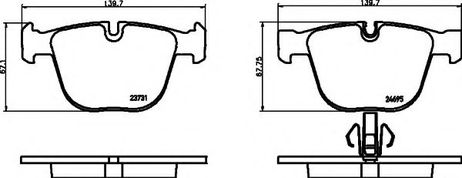 фото Hella 8DB 355 014-141 Колодки тормозные дисковые | зад | Hella 8DB 355 014-141 Колодки тормозные дисковые | зад |
