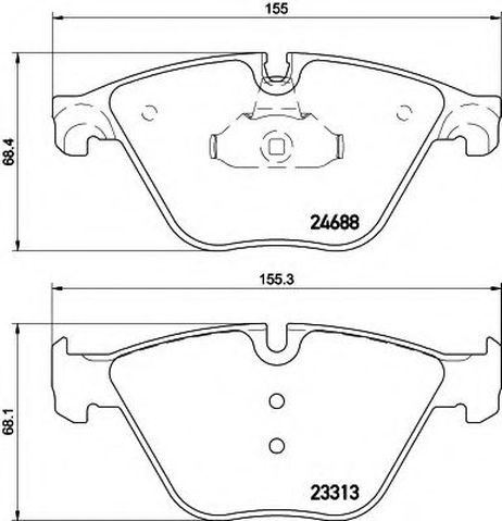 фото Hella 8DB 355 015-261 Колодки тормозные дисковые | перед | Hella 8DB 355 015-261 Колодки тормозные дисковые | перед |