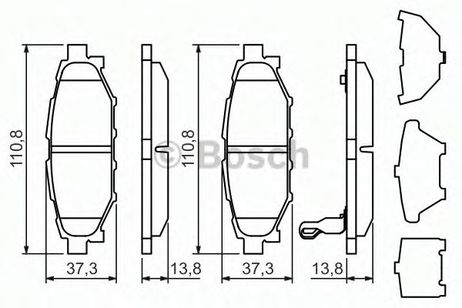 фото Bosch 0 986 494 444 Колодки тормозные дисковые | перед | Bosch 0 986 494 444 Колодки тормозные дисковые | перед |