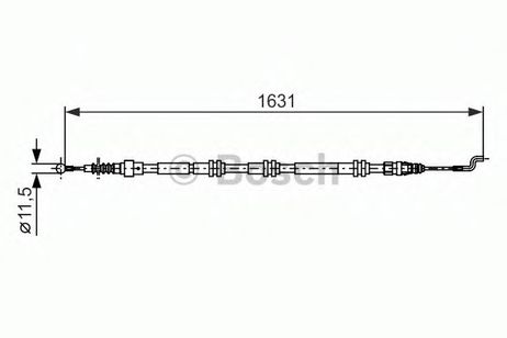 фото Bosch 1 987 482 376 Трос стояночного тормоза | лев | Bosch 1 987 482 376 Трос стояночного тормоза | лев |