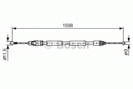 фото Bosch 1 987 482 388 Трос, стояночная тормозная система | прав | Bosch 1 987 482 388 Трос, стояночная тормозная система | прав |