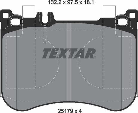 фото Textar 2517901 Колодки тормозные дисковые | перед | Textar 2517901 Колодки тормозные дисковые | перед |