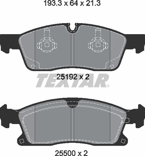 фото Textar 2519202 Колодки тормозные дисковые с противошумной пластиной Q+ | перед | Textar 2519202 Колодки тормозные дисковые с противошумной пластиной Q+ | перед |