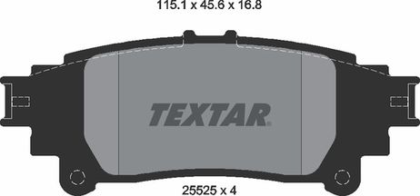 фото Textar 2552501 Колодки тормозные дисковые | зад | Textar 2552501 Колодки тормозные дисковые | зад |
