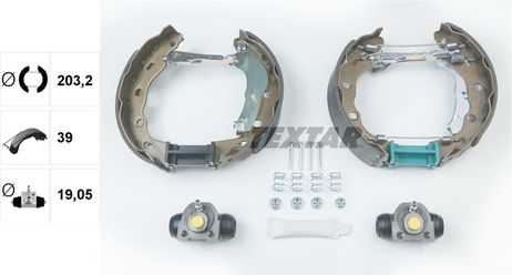фото Textar 84056400 Комплект тормозных цилиндров и колодок Textar 84056400 Комплект тормозных цилиндров и колодок