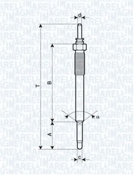 фото Magneti Marelli 062900074304 Свеча накаливания Magneti Marelli 062900074304 Свеча накаливания
