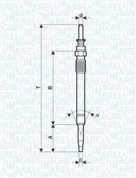 фото Magneti Marelli 062900078304 Свеча накаливания Magneti Marelli 062900078304 Свеча накаливания
