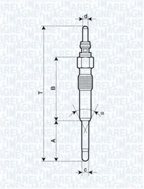 фото Magneti Marelli 062900085304 Свеча накаливания Magneti Marelli 062900085304 Свеча накаливания