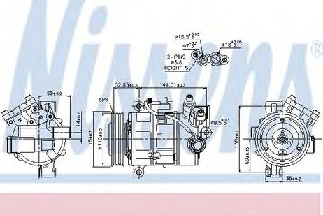 фото Nissens 89086 Компрессор, кондиционер Nissens 89086 Компрессор, кондиционер