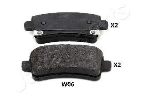 фото Japanparts PP-W06AF Колодки тормозные дисковые, комплект | зад | Japanparts PP-W06AF Колодки тормозные дисковые, комплект | зад |