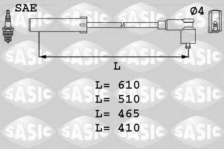 фото Sasic 9284004 Комплект проводов зажигания Sasic 9284004 Комплект проводов зажигания