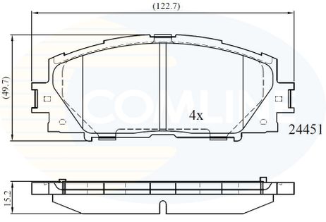 фото Comline CBP06014 Колодки тормозные дисковые | перед | Comline CBP06014 Колодки тормозные дисковые | перед |