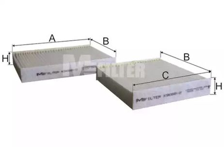 фото MFILTER K 9058-2 Фильтр, воздух во внутренном пространстве MFILTER K 9058-2 Фильтр, воздух во внутренном пространстве