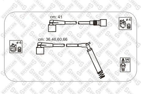 фото Stellox 10-38450-SX Ком-т проводов Opel Corsa/Combo 1.2-1.4i Stellox 10-38450-SX Ком-т проводов Opel Corsa/Combo 1.2-1.4i