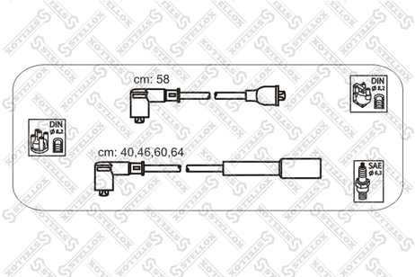 фото Stellox 10-38453-SX Комплект проводов зажигания Stellox 10-38453-SX Комплект проводов зажигания