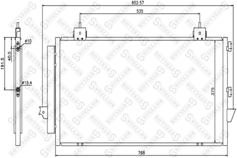 фото Stellox 10-45037-SX Радиатор конд. Toyota Rav 4 1.8/2.0 00> Stellox 10-45037-SX Радиатор конд. Toyota Rav 4 1.8/2.0 00>
