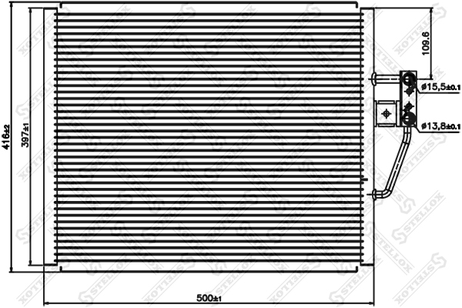 фото Stellox 10-45054-SX Радиатор конд. BMW E39 2.0i-2.5TDi 97> Stellox 10-45054-SX Радиатор конд. BMW E39 2.0i-2.5TDi 97>