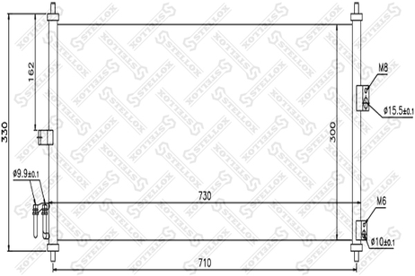 фото Stellox 10-45170-SX Радиатор конд. Nissan Primera all 02> Stellox 10-45170-SX Радиатор конд. Nissan Primera all 02>