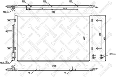 фото Stellox 10-45179-SX Радиатор конд. Audi A4 1.8t-3.2 04> Stellox 10-45179-SX Радиатор конд. Audi A4 1.8t-3.2 04>