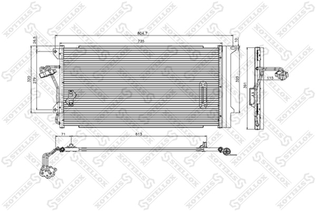 фото Stellox 10-45182-SX Конденсатор, кондиционер Stellox 10-45182-SX Конденсатор, кондиционер