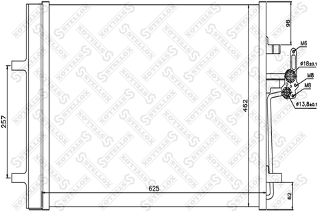 фото Stellox 10-45207-SX Радиатор конд. Ford Mondeo 2.5 07> Stellox 10-45207-SX Радиатор конд. Ford Mondeo 2.5 07>