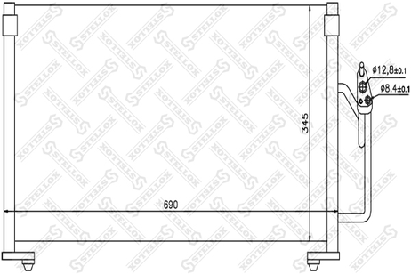фото Stellox 10-45229-SX Радиатор кондиционера Mitsubishi Galant Stellox 10-45229-SX Радиатор кондиционера Mitsubishi Galant