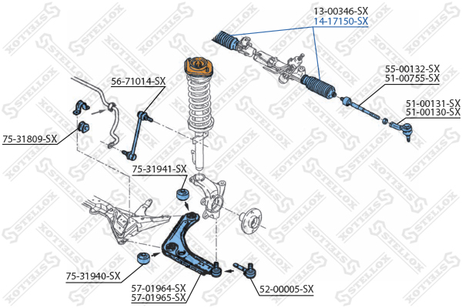 фото Stellox 14-17150-SX Пыльник рейки рул. без г/у Ford Scorpio | перед прав/лев | Stellox 14-17150-SX Пыльник рейки рул. без г/у Ford Scorpio | перед прав/лев |