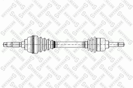 Stellox 158 1009-SX Привод левый 655mm, 21659  Peugeot 306 | перед |