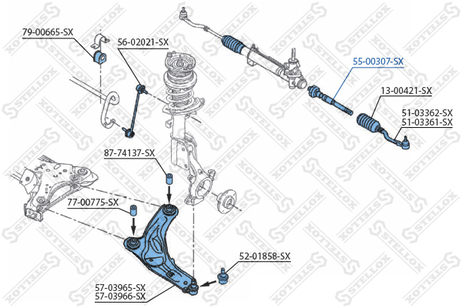 фото Stellox 55-00307-SX Тяга рул. Renault IV Espace 2.0-3.0DCi | перед лев | Stellox 55-00307-SX Тяга рул. Renault IV Espace 2.0-3.0DCi | перед лев |