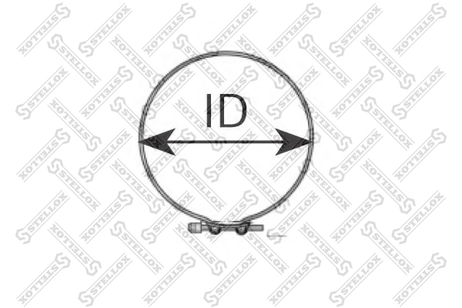фото Stellox 82-01096-SX Xомут глушителя DAF HCV Stellox 82-01096-SX Xомут глушителя DAF HCV