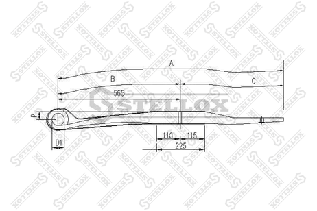 фото Stellox 84-55681-SX Полурессора однолистовая ROR 9t Stellox 84-55681-SX Полурессора однолистовая ROR 9t