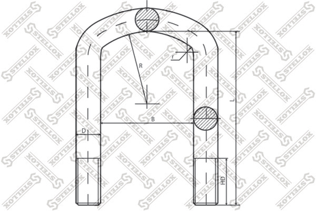 Stellox 84-64232-SX Стремянка рессоры 93xM24x3x420-U volvo