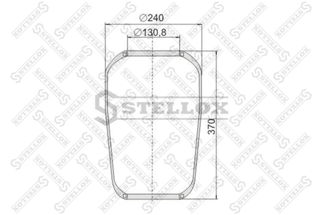 фото Stellox 90-06730-SX Пневмоподушка кон 370-240-130.8/130.8 MB HCV Stellox 90-06730-SX Пневмоподушка кон 370-240-130.8/130.8 MB HCV