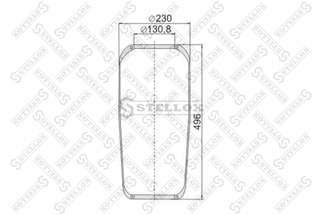 фото Stellox 90-08830-SX Пневмоподушка цилиндр. Omn man, Schmitz HCV Stellox 90-08830-SX Пневмоподушка цилиндр. Omn man, Schmitz HCV