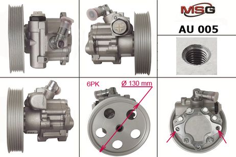 фото MSG AU005 Насос ГУР новый audi A4 / Avant 2000-2004, audi A4 / Avant 2004-2007 MSG AU005 Насос ГУР новый audi A4 / Avant 2000-2004, audi A4 / Avant 2004-2007